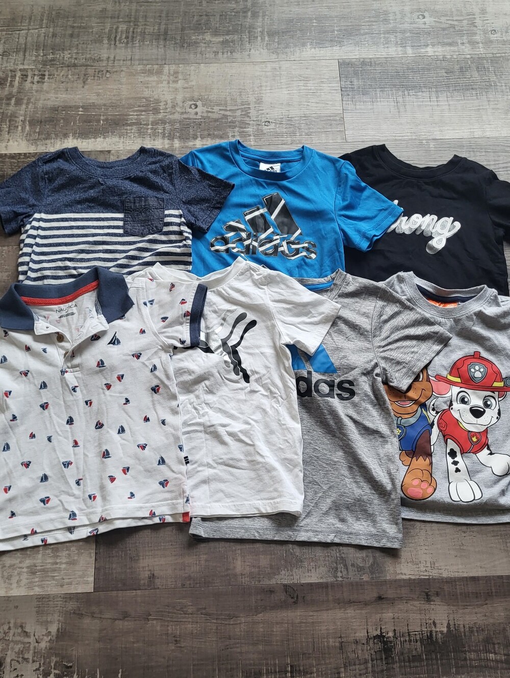 Toddler Boy 3T Lot Set Short Sleeve Tees Tshirts Paw Patrol Adidas Polo Nautica